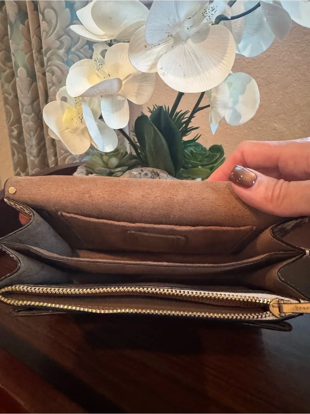 Coach Chalk and Signature Canvas Crossbody/Foldover Belt Bag with Rivets